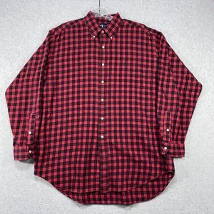 Ralph Lauren Blaire Shirt Men's‎ Large Long Sleeve Red Plaid Button Down L